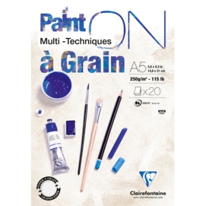 Blocco Clairefontaine Paint On à Grain 250gr