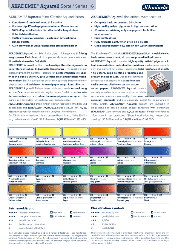Farbkarte AKADEMIE Aquarel2l1